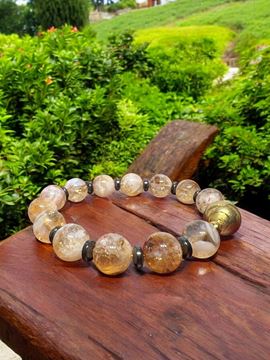 Picture of (15cm) Vitality & Protection: Citrine and Hematite Bracelet Magnet