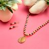 Picture of Ancient Glow Necklace : Fossil Pendant with Calcite, Pyrite & Jasper