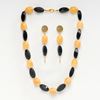 Picture of Solar Flare Necklace : Yellow Calcite with Onyx Elegance