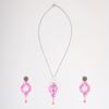 Picture of Blush Radiance: Pink Jade Solo Pendant With Earrings (without chain)