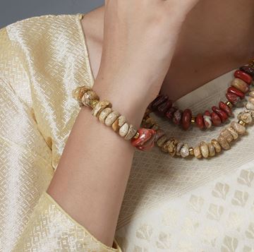 Picture of Desert Dream: Red Jasper and Picture Jasper Bracelet (only 15 cm available)